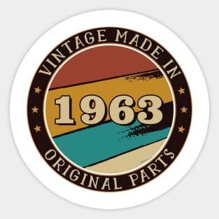 Vintage Made In 1963 Original Parts Sticker